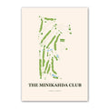 The Minikahda Club golf course map print poster, Minnesota USA golf wall art