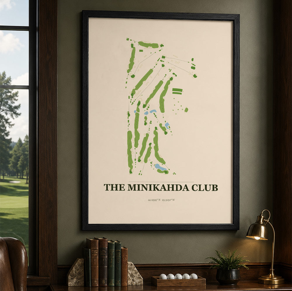 The Minikahda Club Golf Course Map Print Poster | Minnesota USA Golf Wall Art