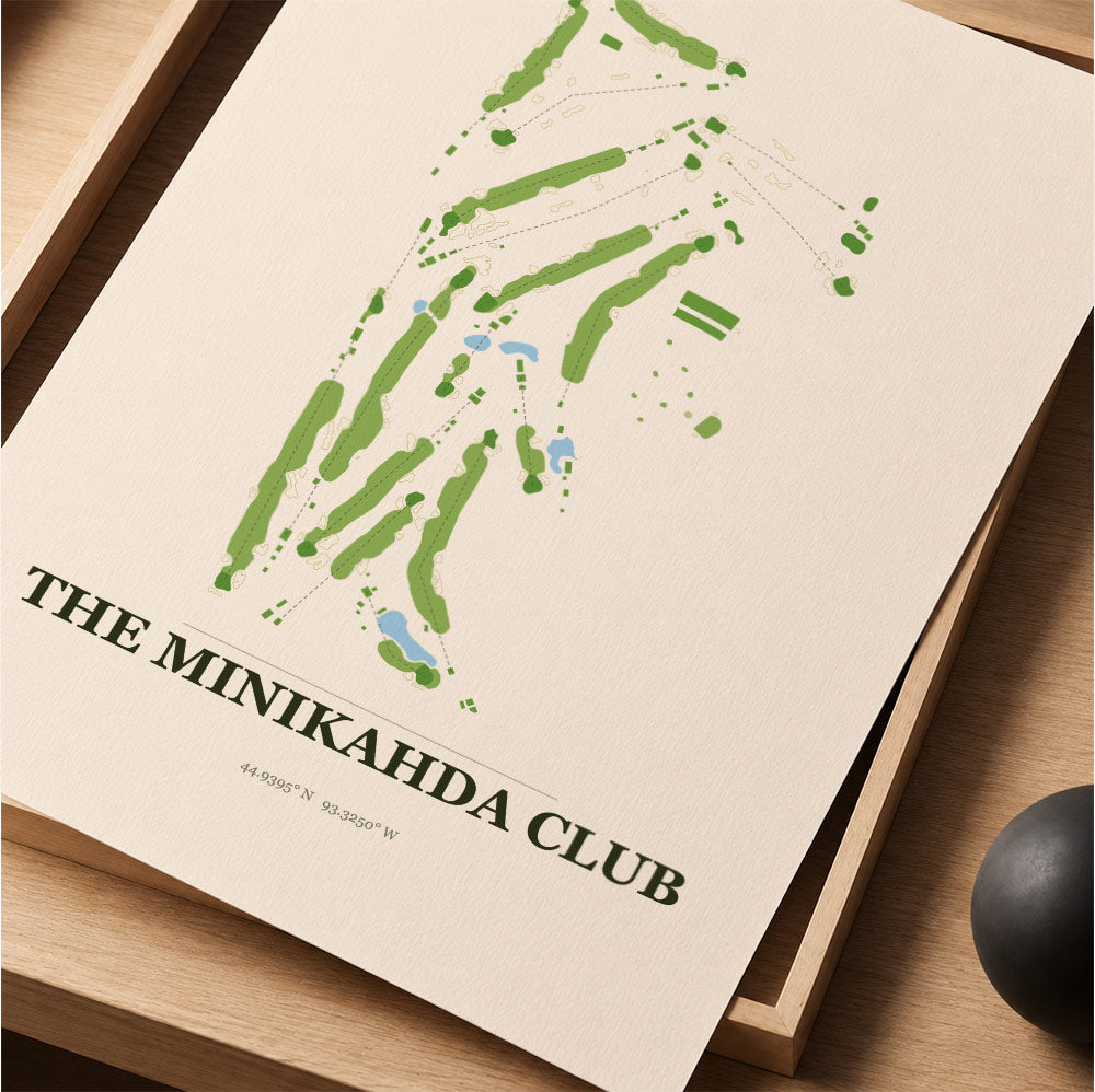 The Minikahda Club Golf Course Map Print Poster | Minnesota USA Golf Wall Art