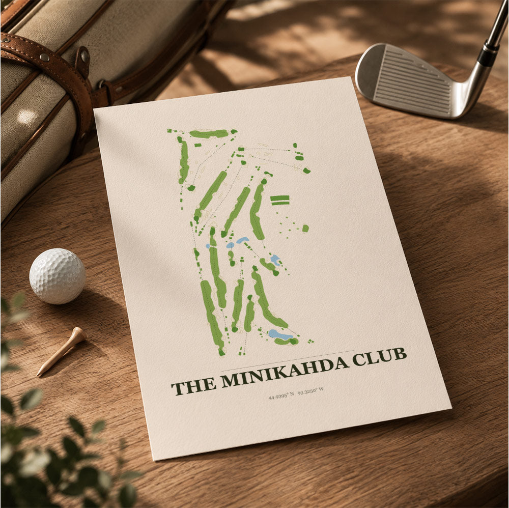 The Minikahda Club Golf Course Map Print Poster | Minnesota USA Golf Wall Art