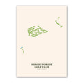 Desert Forest golf course map print poster, Arizona USA golf wall art