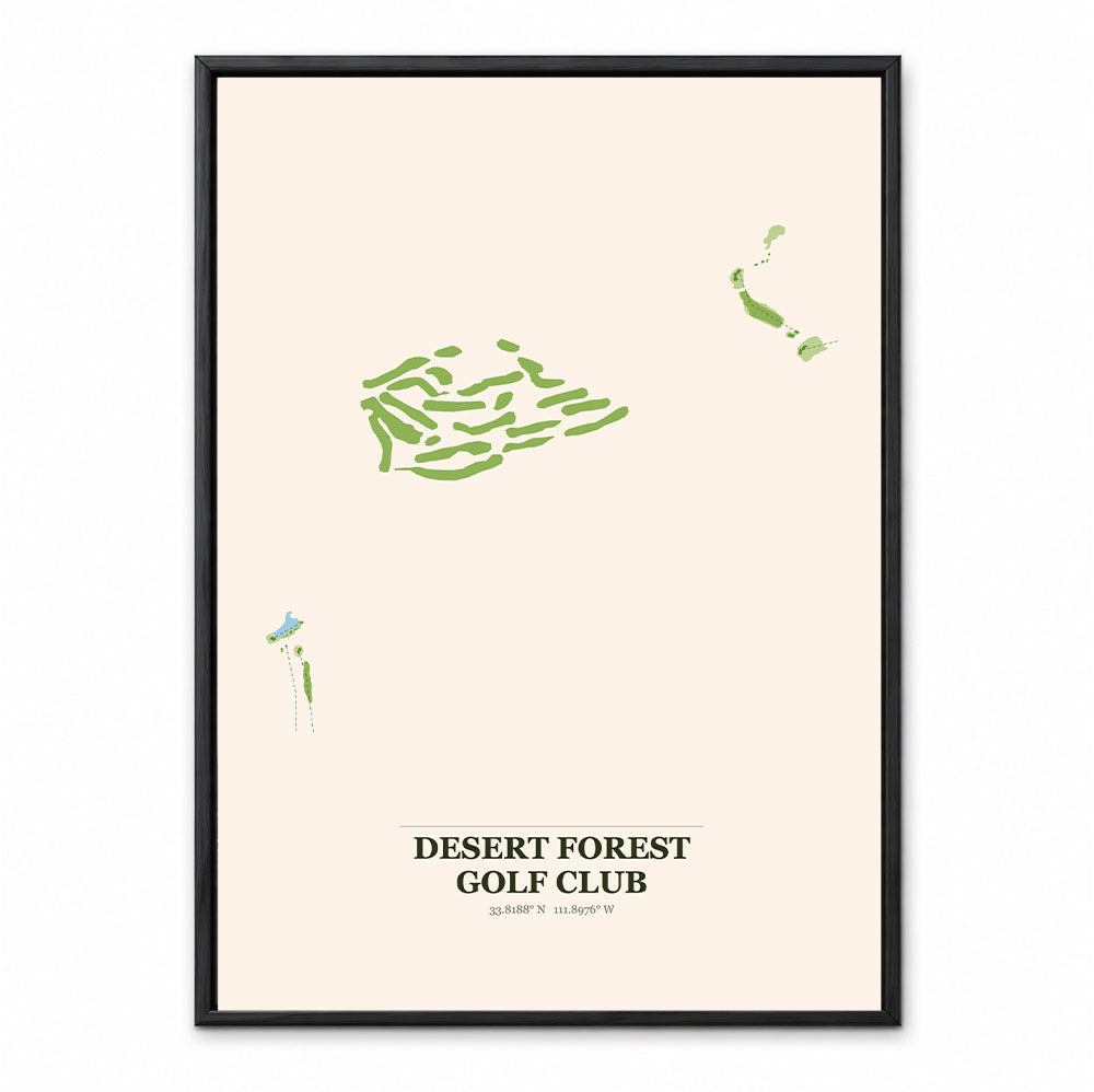 Desert Forest course map in Arizona USA
