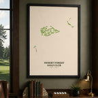 Desert Forest Golf Course Map Print Poster | Arizona USA Golf Wall Art