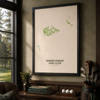 Desert Forest Golf Course Map Print Poster | Arizona USA Golf Wall Art