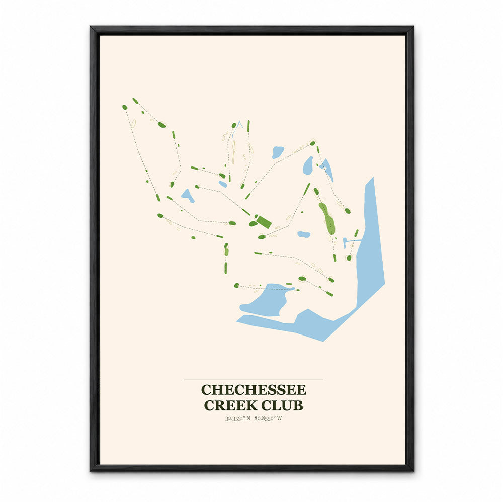 Chechessee Creek Club course map in South Carolina USA