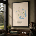 Chechessee Creek Club Golf Course Map Print Poster | South Carolina USA Golf Wall Art