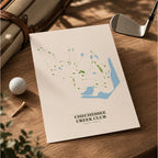 Chechessee Creek Club Golf Course Map Print Poster | South Carolina USA Golf Wall Art