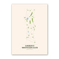 Lookout Mountain Club golf course map print poster, Georgia USA golf wall art