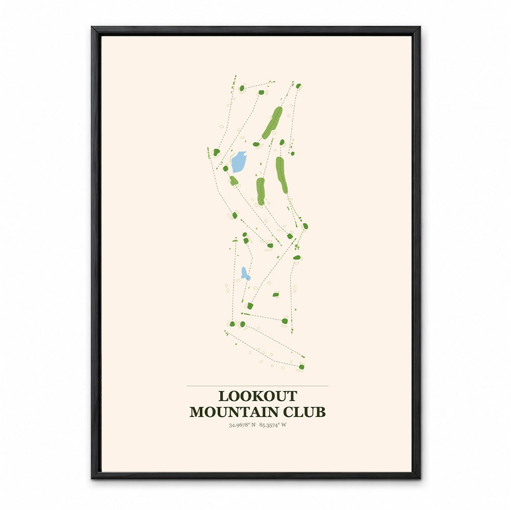 Lookout Mountain Club course map in Georgia USA