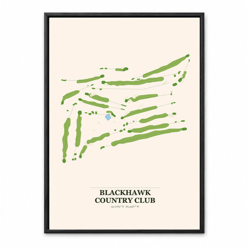 Blackhawk Country Club course map in Connecticut USA