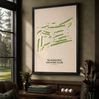 Blackhawk Country Club Golf Course Map Print Poster | Connecticut USA Golf Wall Art