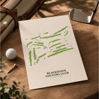 Blackhawk Country Club Golf Course Map Print Poster | Connecticut USA Golf Wall Art