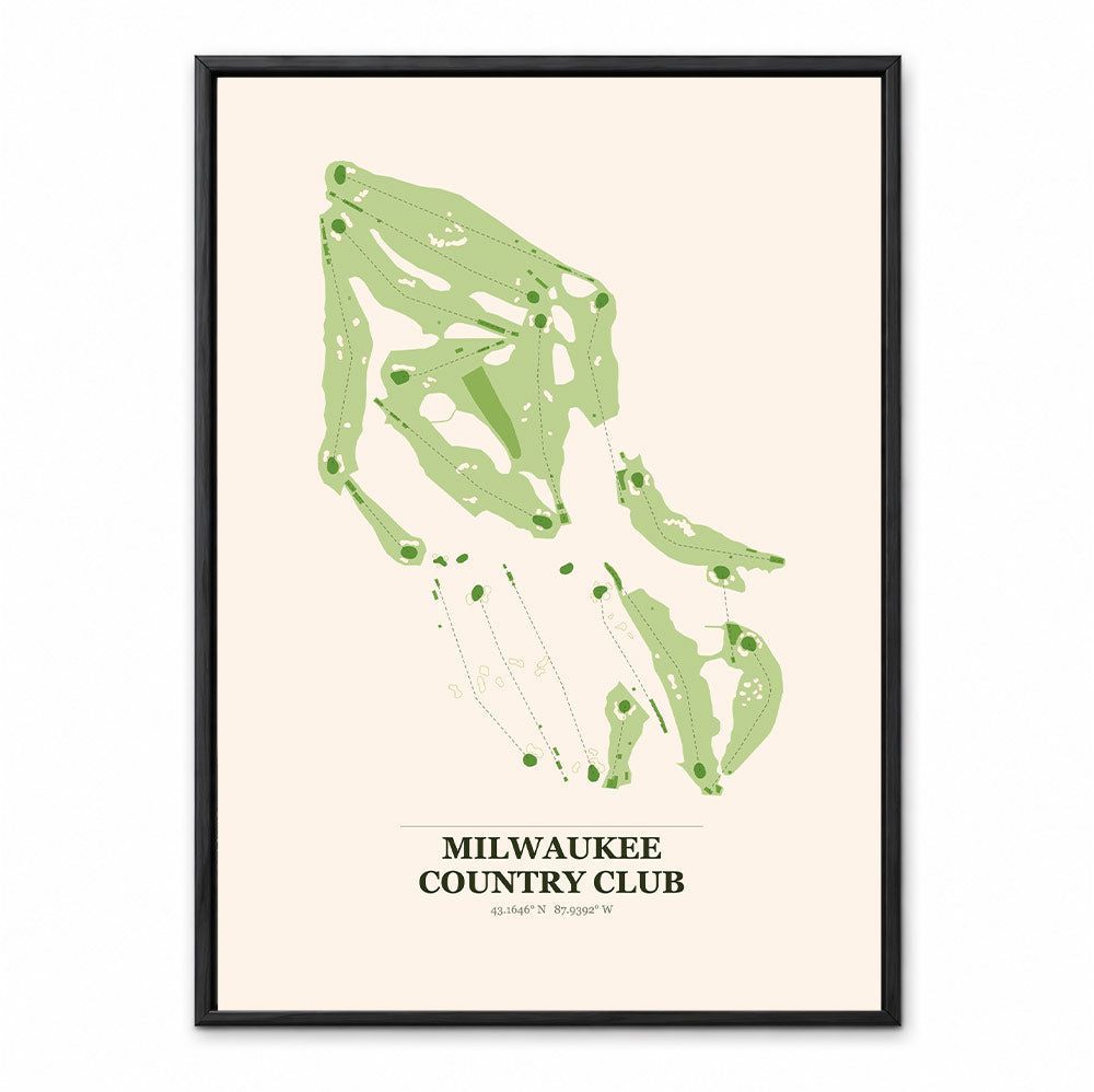 Milwaukee Country Club course map in Wisconsin USA