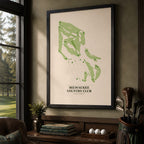 Milwaukee Country Club Golf Course Map Print Poster | Wisconsin USA Golf Wall Art