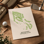 Milwaukee Country Club Golf Course Map Print Poster | Wisconsin USA Golf Wall Art
