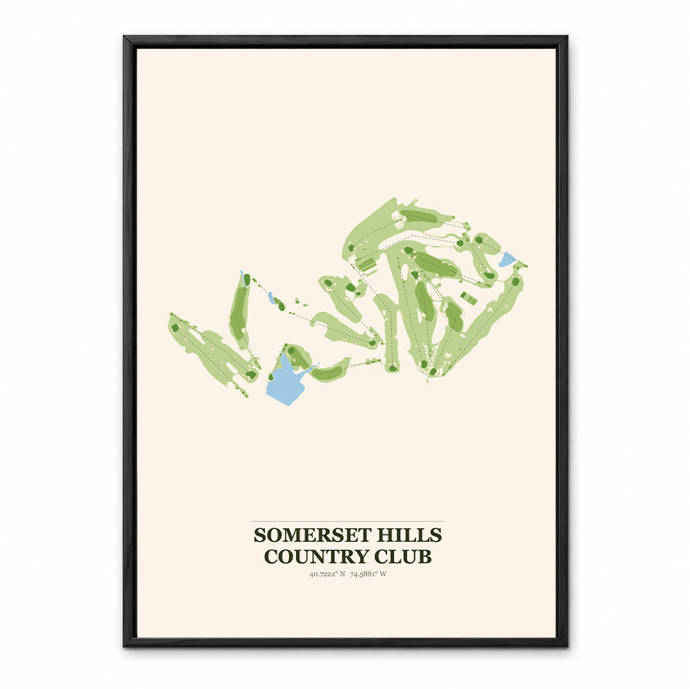 Somerset Hills Country Club course map in New Jersey USA
