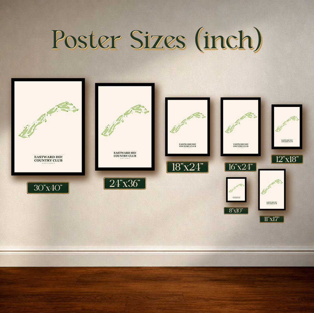 Eastward Ho! Country Club Golf Course Map Print Poster | Massachusetts USA Golf Wall Art