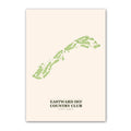 Eastward Ho! Country Club golf course map print poster, Massachusetts USA golf wall art