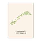 Eastward Ho! Country Club golf course map print poster, Massachusetts USA golf wall art