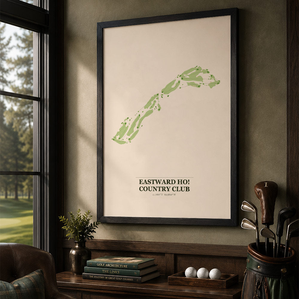 Eastward Ho! Country Club Golf Course Map Print Poster | Massachusetts USA Golf Wall Art