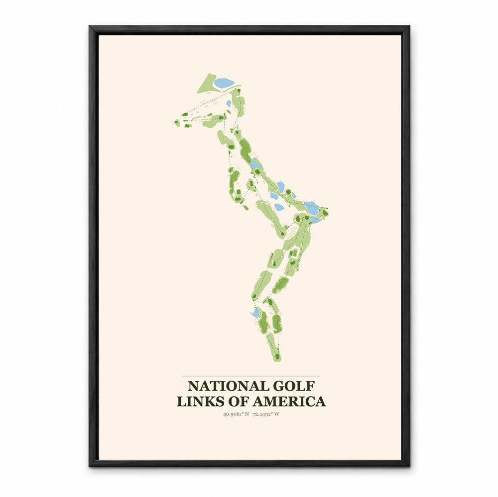 National Golf Links of America course map in New York USA