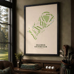 Idle Hour Country Club Golf Course Map Print Poster | Kentucky USA Golf Wall Art