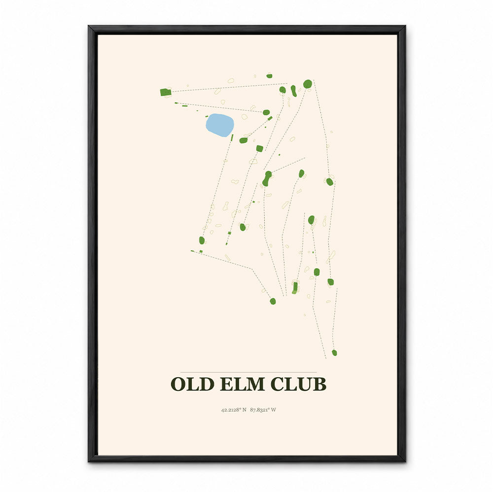 Old Elm Club course map in Illinois USA