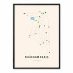 Old Elm Club course map in Illinois USA