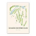 Eugene Country Club golf course map print poster, Oregon USA golf wall art