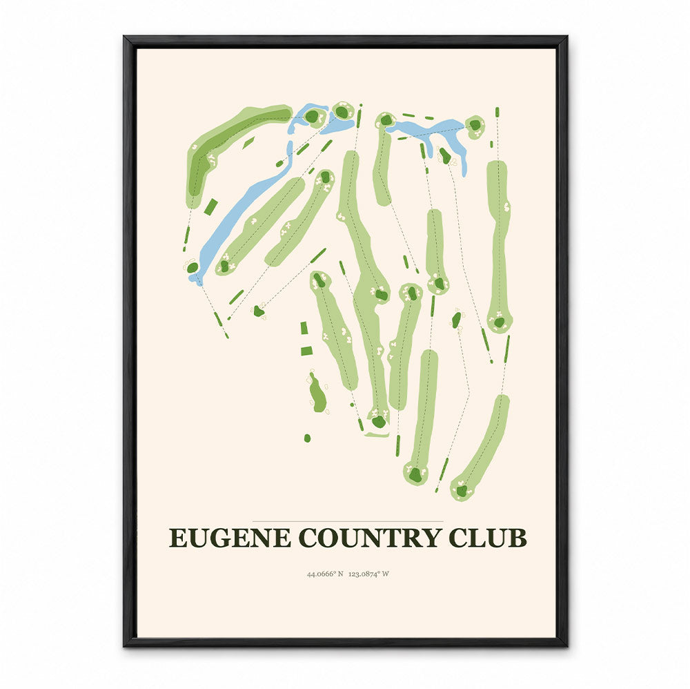 Eugene Country Club course map in Oregon USA
