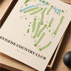Eugene Country Club Golf Course Map Print Poster | Oregon USA Golf Wall Art