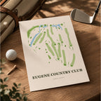Eugene Country Club Golf Course Map Print Poster | Oregon USA Golf Wall Art