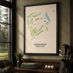 Old Sandwich Golf Course Map Print Poster | Massachusetts USA Golf Wall Art