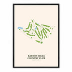 Barton Hills Country Club course map in Michigan USA