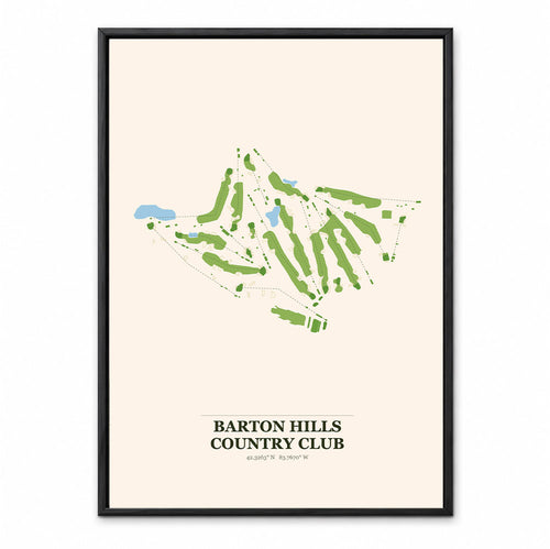 Barton Hills Country Club course map in Michigan USA