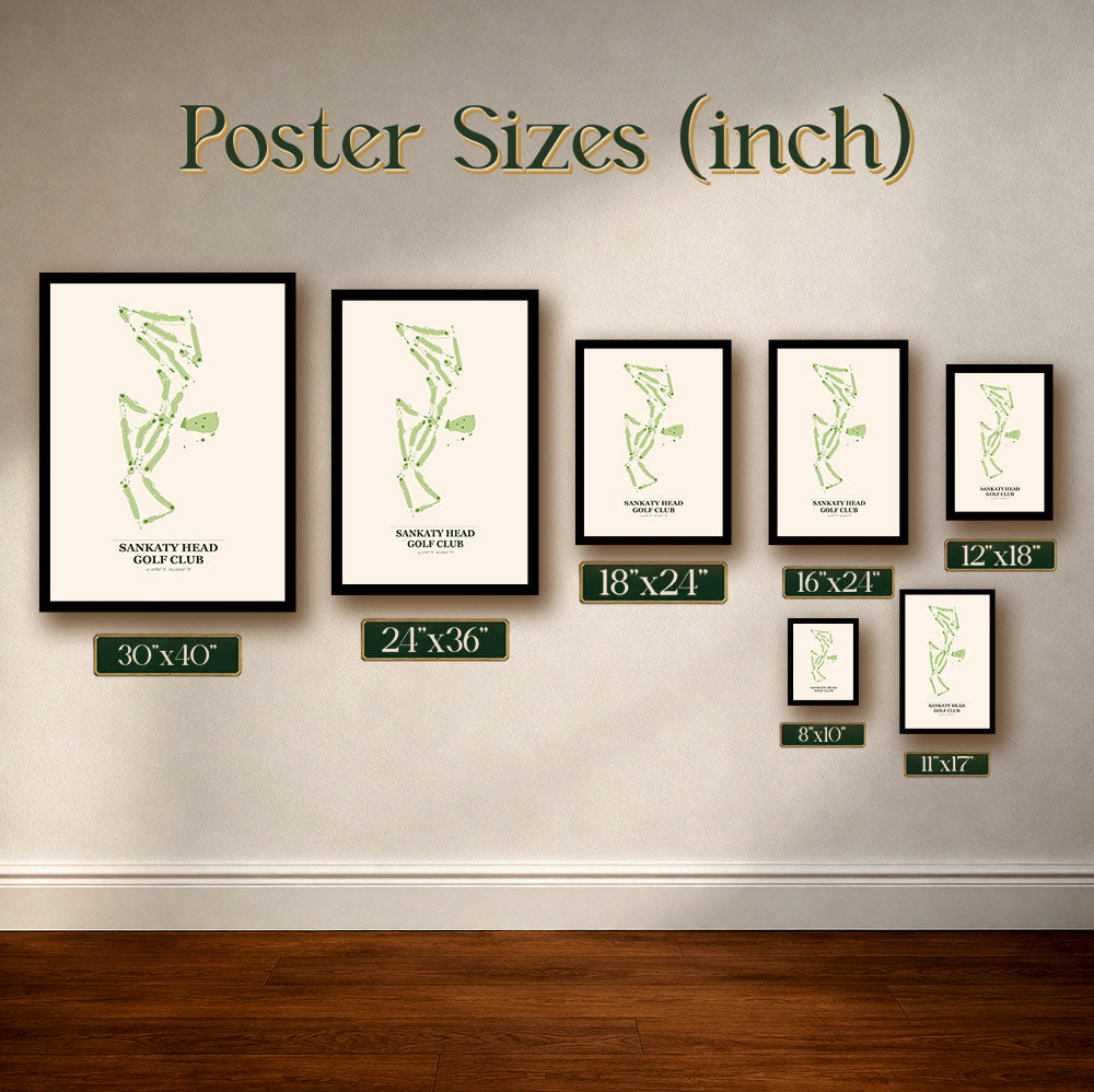 Sankaty Head Golf Course Map Print Poster | Massachusetts USA Golf Wall Art