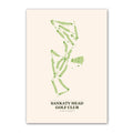 Sankaty Head golf course map print poster, Massachusetts USA golf wall art