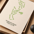 Sankaty Head Golf Course Map Print Poster | Massachusetts USA Golf Wall Art