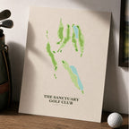 The Sanctuary Golf Course Map Print Poster | Florida USA Golf Wall Art