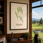 The Sanctuary Golf Course Map Print Poster | Florida USA Golf Wall Art
