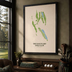 The Sanctuary Golf Course Map Print Poster | Florida USA Golf Wall Art