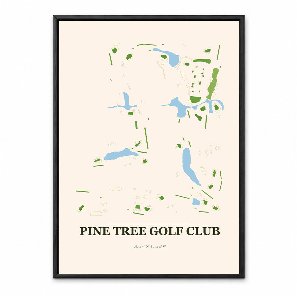 Pine Tree course map in Florida USA