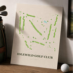 Idlewild Golf Course Map Print Poster | Wisconsin USA Golf Wall Art