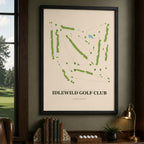 Idlewild Golf Course Map Print Poster | Wisconsin USA Golf Wall Art