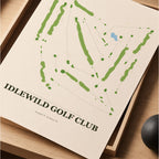 Idlewild Golf Course Map Print Poster | Wisconsin USA Golf Wall Art