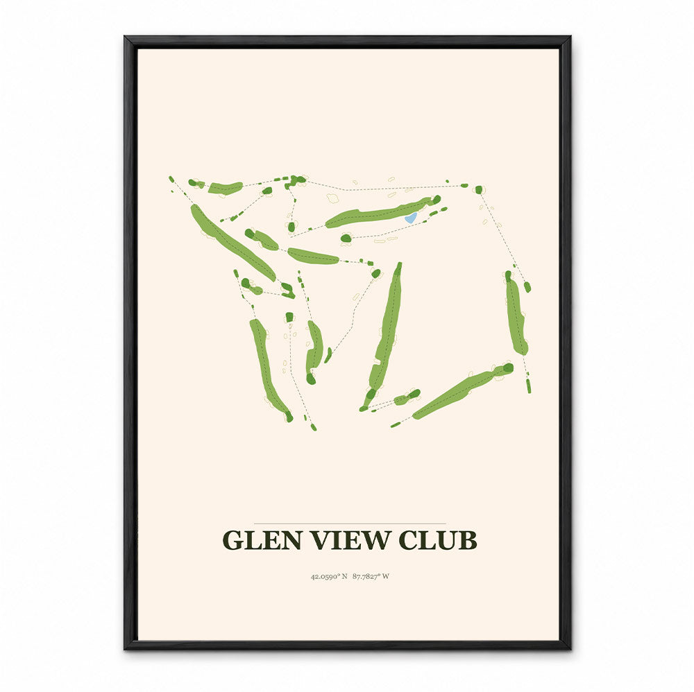 Glen View Club course map in Illinois USA