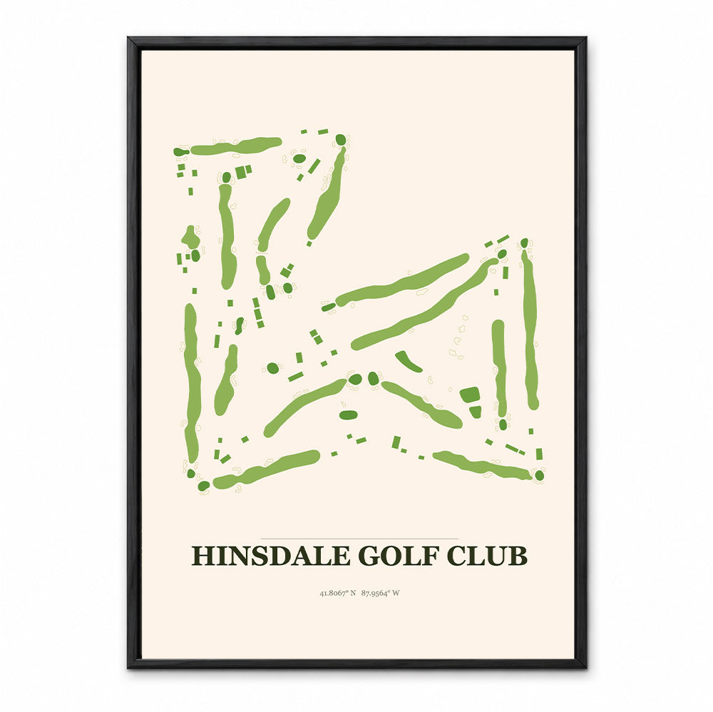 Hinsdale course map in Illinois USA