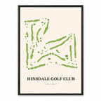 Hinsdale course map in Illinois USA