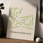 Hinsdale Golf Course Map Print Poster | Illinois USA Golf Wall Art
