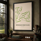Hinsdale Golf Course Map Print Poster | Illinois USA Golf Wall Art